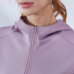⁦TOEE Women Sweatshirts Autumn Winter Sports Running Jackets Women Zipper Gym Yoga Hoodies Fitness Training Workout Jogging Outerwear Sportswear Top (Color : Gray, Size : Small)⁩ - الصورة ⁦5⁩