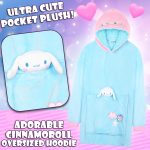 ⁦Hello Kitty Sanrio Girls Zip Up Hoodie for Toddlers and Big Girls - White, Red, Grey, Pink, Blush Pink, Hot Pink or Rainbow⁩ - الصورة ⁦3⁩