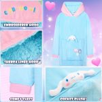 ⁦Hello Kitty Sanrio Girls Zip Up Hoodie for Toddlers and Big Girls - White, Red, Grey, Pink, Blush Pink, Hot Pink or Rainbow⁩ - الصورة ⁦4⁩