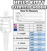 ⁦Hello Kitty Sanrio Girls Zip Up Hoodie for Toddlers and Big Girls - White, Red, Grey, Pink, Blush Pink, Hot Pink or Rainbow⁩ - الصورة ⁦6⁩