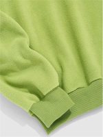 ⁦سويت شيرت بغطاء للرأس واكمام طويلة بالوان مريحة من بولكا، سويت شيرت برقبة عالية وسحاب ربع ربع سحّاب للخريف والشتاء (المقاس: XXL)⁩ - الصورة ⁦3⁩