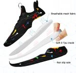 ⁦Kids Tennis Shoes Lightweight Breathable Boys Athletic Running Shoes Fashion Gym Workout Walking Sneakers for Girls⁩ - الصورة ⁦3⁩