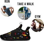 ⁦Kids Tennis Shoes Lightweight Breathable Boys Athletic Running Shoes Fashion Gym Workout Walking Sneakers for Girls⁩ - الصورة ⁦6⁩
