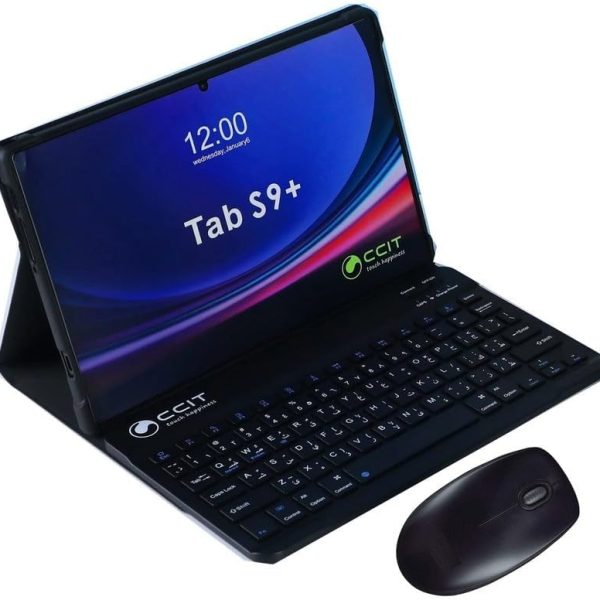 CCIT Tab S9+ Tablet 10.1 Inch FHD Android 13 Tablet PC 16GB RAM 1TB ROM 10000mAh Battery with Keyboard and Mouse (Black)
