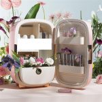 ⁦ثلاجة صغيرة للمكتب بسعة 12 لتر من بي بي اف في جيه ار دي دي، ثلاجة احترافية لمستحضرات التجميل والعناية بالبشرة، ثلاجة صغيرة لمنتجات العناية بالبشرة⁩ - الصورة ⁦2⁩