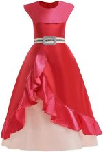 ليتو انجليس فستان الاميرة ايلينا التنكري لحفلات اعياد الميلاد للبنات مقاس من 5 الى 10 سنوات، احمر