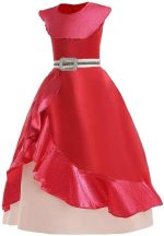 ⁦ليتو انجليس فستان الاميرة ايلينا التنكري لحفلات اعياد الميلاد للبنات مقاس من 5 الى 10 سنوات، احمر⁩ - الصورة ⁦3⁩