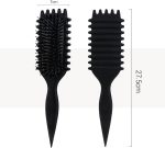 فرشاة تصفيف الشعر باونس كيرل ديفاين لفك تشابك الشعر المجعد، للاستخدام الرطب والجاف، أداة أساسية لتشكيل وتجعيد الشعر من اي سي في في® (اللون: اسود) - الصورة 5