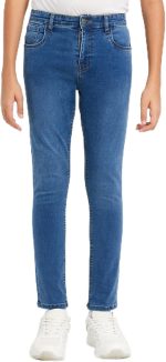 REDTAG Boys Senior Solid Slim Fit Jeans