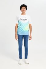 ⁦REDTAG Boys Senior Solid Slim Fit Jeans⁩ - الصورة ⁦2⁩