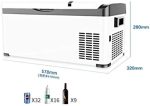 ⁦XXCFVFG Small refrigerator Car Home Dual-use Refrigeration Mini Freezer 12V / 24V, Car Refrigerator Compressor Refrigeration/Freezing⁩ - الصورة ⁦9⁩