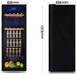 ⁦ثلاجة صغيرة لحفظ الطعام طازجا من في في بي ان جي في اتش، ثلاجة صغيرة بباب واحد للمنزل وغرفة المعيشة، ثلاجة شاي زجاجية شفافة⁩ - الصورة ⁦5⁩