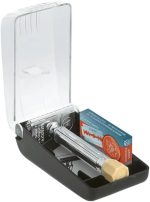 ميركر ماكينة حلاقة دي اي من ميركور، مشط مستقيم، فجوة شفرة قابلة للتعديل، مقبض قصير، مجموعة من 10 شفرات، قطعة واحدة