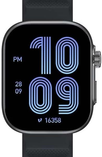 itel O23 (2.02") LCD Display Smart Watch, Scratch-Resistant Display, 7 Days Battery Life, Heart Rate, AI Voice Assistant & Blood Oxygen Monitoring, 12 months warrant,IP68 Waterproof (Black)