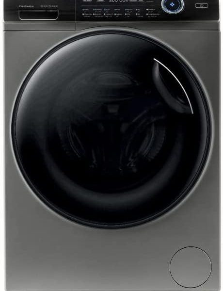 Haier HW80-BP14939S6 1400 rpm Front Load Washer with 14 Programs, 8 kg Capacity, Silver