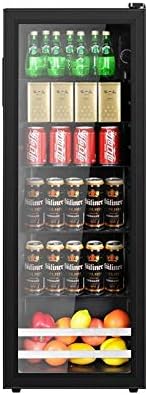 ثلاجة صغيرة لحفظ الطعام طازجا من في في بي ان جي في اتش، ثلاجة صغيرة بباب واحد للمنزل وغرفة المعيشة، ثلاجة شاي زجاجية شفافة