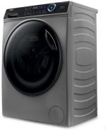 ⁦Haier HW80-BP14939S6 1400 rpm Front Load Washer with 14 Programs, 8 kg Capacity, Silver⁩ - الصورة ⁦3⁩