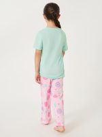 ⁦Styli Girls Printed Short Sleeve T-Shirt And Pyjama Set⁩ - الصورة ⁦6⁩