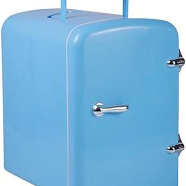 QBNZAXC Mini fridge 4L Mini Fridge Cooler And Warmer Portable Personal Fridge Electronic Fridge Food Cosmetics Fridge For Home Office(A)
