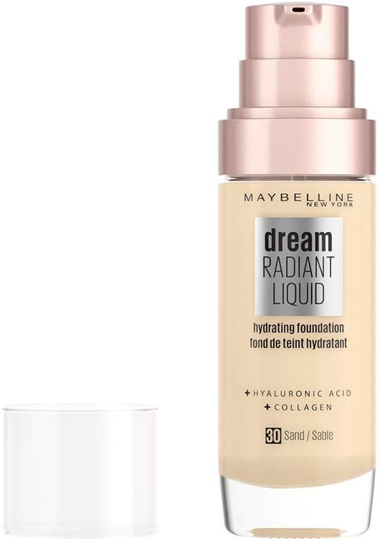 41hN0Ub-hL._AC_SL1130_.jpg Maybelline New York Dream Radiant Liquid - Liquid Foundation, Tone 030 Sand - الصورة 2