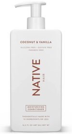 Native Coconut & Vanilla Moisturizing Vegan Conditioner, Clean, Sulfate, Paraben and Silicone Free - 16.5 fl oz