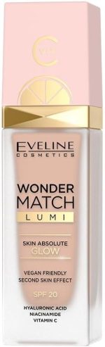 Eveline Cosmetics SPF20 Wonder Match Lumi Illuminating Foundation 30 ml, No. 15 Natural