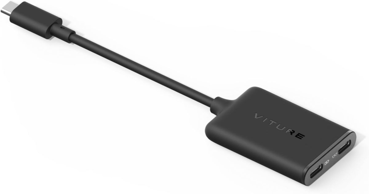 VITURE USB- C XR Charging Adapter for USB-C iPhone, Enabling Multi-Screen, Enhanced 3DoF, Spatial 3D, VR Video Features, Fits iPhone 17/16/15, Charge and Play for Other Devices