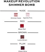 ⁦Makeup Revolution Shimmer Bomb Lip Gloss 4.6 ml, Gleam⁩ - الصورة ⁦5⁩