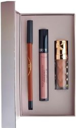 ⁦مجموعة احمر شفاه هيدريت اند مات فيلفيت من روز بيري - 3 قطع (كونتور، احمر شفاه، لامع) بيرفكت نود⁩ - الصورة ⁦6⁩