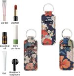 ⁦Portable Chapstick Holder Keychain with Clip,Lip Balm Sleeve Pouch Organizer for Women and Girls,Convenient Chapstick Lip Balm Holder Key Chain for Easy Access,Durable and Stylish Lip Gloss Holders⁩ - الصورة ⁦5⁩