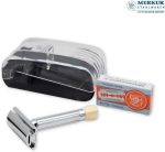 ⁦ميركر ماكينة حلاقة دي اي من ميركور، مشط مستقيم، فجوة شفرة قابلة للتعديل، مقبض قصير، مجموعة من 10 شفرات، قطعة واحدة⁩ - الصورة ⁦2⁩