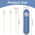 ⁦HANNEA® 3Pcs Manual Nose Hair Trimmer for Women, Portable Nose Trimmer for Man, Handheld 360-Degree Rotating Double Head Nose Hair Remover, 2 in 1 Nose Hair Trimmer for Women Man - Nose Cleaner Tool⁩ - الصورة ⁦4⁩
