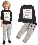 ⁦Boys Casual Trousers Toddler Pretty + Children's Blouse Grey Black 1 Set Boys Outfits & Set Jumper 86 Boys⁩ - الصورة ⁦4⁩