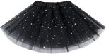 Girls Tutu Skirts Sparkle Sequin Princess Dresses 3 Layers Ballet Dance Skorts Costume for Girls 2-8T Role-Playing Birthday Princess Party