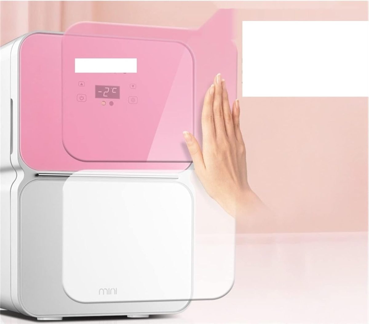 ⁦Avcbno Compact refrigerator Refrigerator Small Mini Refrigerator 22L Household Cosmetics Dual-use Refrigerator Heating And Cooling Refrigerator⁩ - الصورة ⁦2⁩