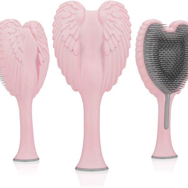 Tangle Angel Professional 2.0 Soft Touch Hair Brush - Pink|Grey Bristles|Detangling Hair Brush