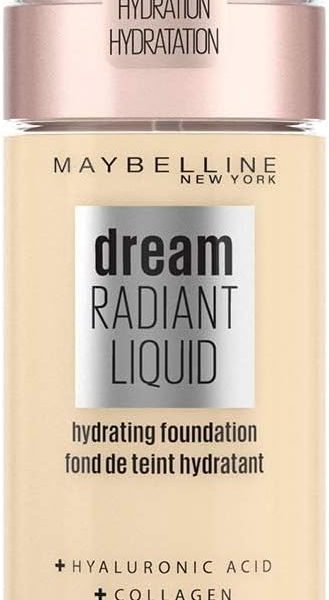 Maybelline New York Dream Radiant Liquid - Liquid Foundation, Tone 030 Sand