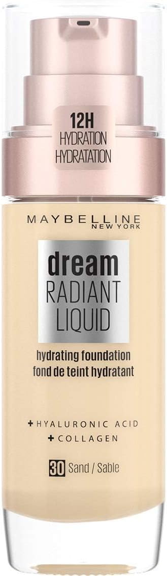5171zvA04FL._AC_SL1130_.jpg Maybelline New York Dream Radiant Liquid - Liquid Foundation, Tone 030 Sand