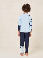 ⁦STYLI Boys Toddler Printed Long Sleeve Swimming Set⁩ - الصورة ⁦5⁩