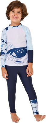 STYLI Boys Toddler Printed Long Sleeve Swimming Set