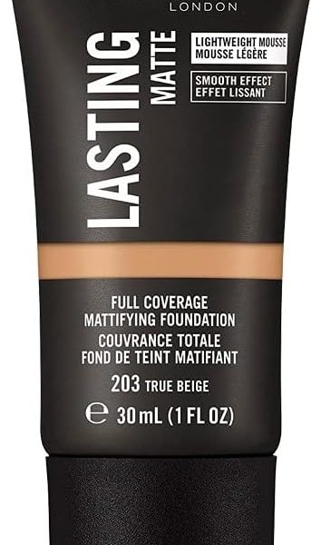 ريميل لندن لاستينج فينيش مات كريم اساس الوجة ، 203 ترو بيج ، 30 مل، كل الأنواع