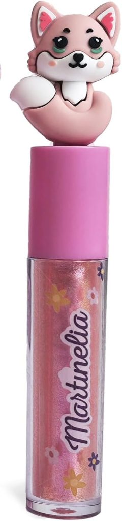 مارتنليا ملمع شفاه انيمال جلوس للاطفال - ملمع شفاه مرطب للعناية بالشفاه للاطفال - اغلاق لطيف على شكل حيوان - هدية للبنات - موديل عشوائي (فراولة