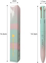 4 in 1 Makeup Pen, Eyebrow/Eyeliner, Eyeshadow, Highlighter, Lip Liner - Waterproof, 4 Color Portable Beauty Pen for Daily & Travel Makeup, Easy-To-Apply, 1 Count - الصورة 4
