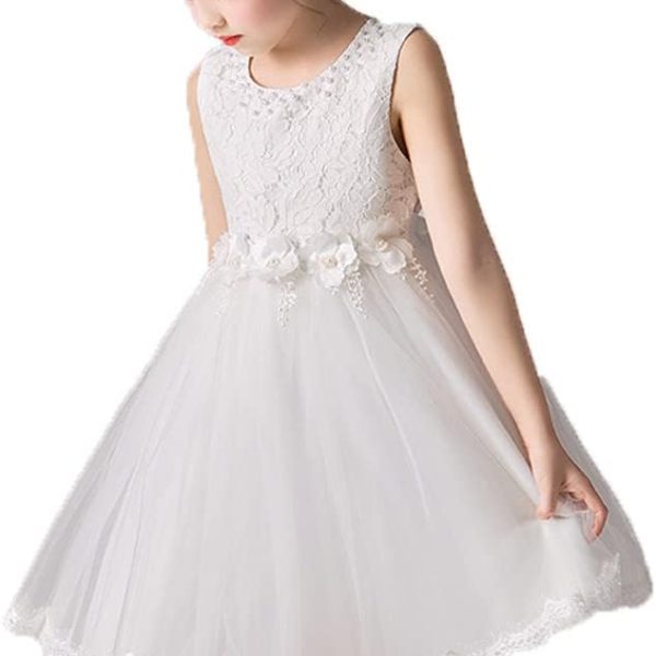 Kantenia Flower Girl Tulle Dress Ruffle Toddler Wedding Pageant Prom Ball Gown Birthday Party Formal Dress Christmas Dresses