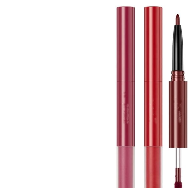 NALACAL 3PCS Matte Liquid Lipstick and Lip Liner Kit 2-IN-1 Pigmented Lip Gloss and Lip Liner Set Long-Lasting and Waterproof One Step Lips Makeup Kits