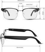 ⁦Harlafou Bluetooth Audio Smart Glasses,Photochromic Sunglasses for Men and Women,Open Ear Sound Mic & Speakers⁩ - الصورة ⁦4⁩