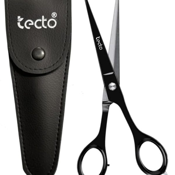 Tecto 6" Hair Dressing Scissors Sharp, Hair Cutting Scissor for Professional, Hairdressers Barbers Stainless Steel Hair Cutting Shears, Sharp Hair Scissors for Women, Men, Children and Adults (Black)