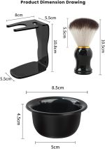 ⁦Men's Shaving Kit, Facial Cleaning Bowl, Beard Brush, Razor Stand, Beard Care⁩ - الصورة ⁦2⁩