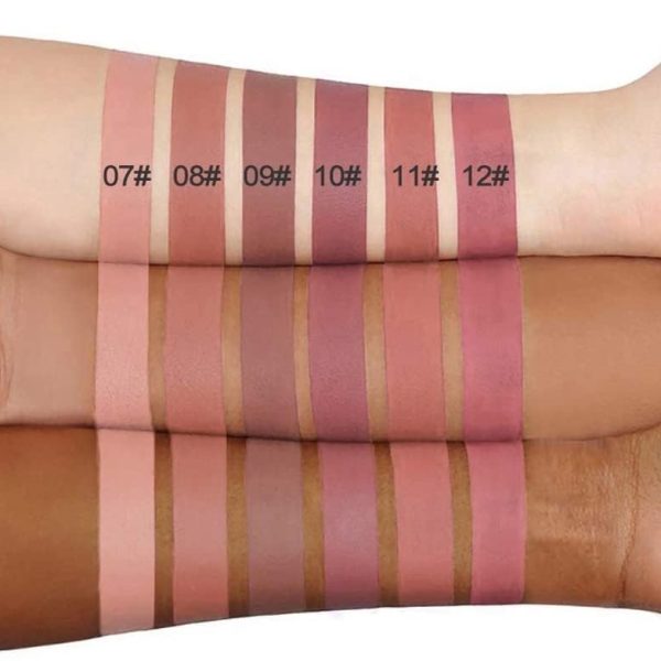 مجموعة احمر شفاه سائل مات من 6 قطع، كوب مقاوم للماء ويدوم طويلا، احمر شفاه غير لامع يدوم 24 ساعة، مناسب للاستخدام في المكياج للنساء، مكياج ملمع شفاه احترافي