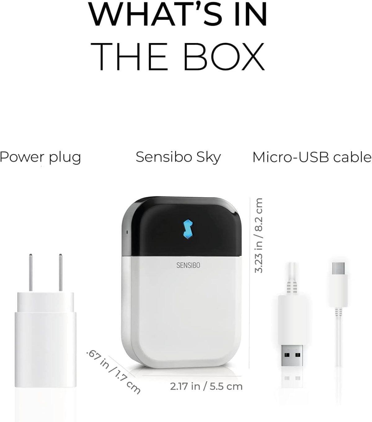 ⁦Sensibo Sky Smart Air Conditioner Controller | WiFi Thermometer Monitoring Provides Smart AC Control | Compatible with Amazon Alexa, Google Home, iOS and Android | Control Temperature From Anywhere⁩ - الصورة ⁦7⁩